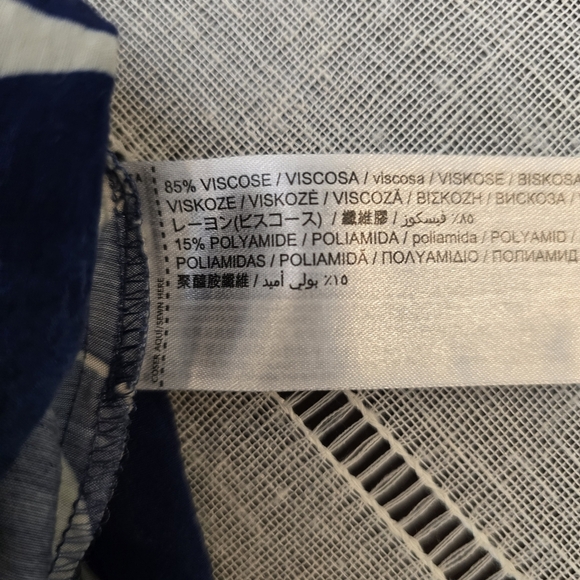 MNG  Long Printed Dress A-line Design Print V-Neck Short Sleeve Ruched Waist - Picture 12 of 12